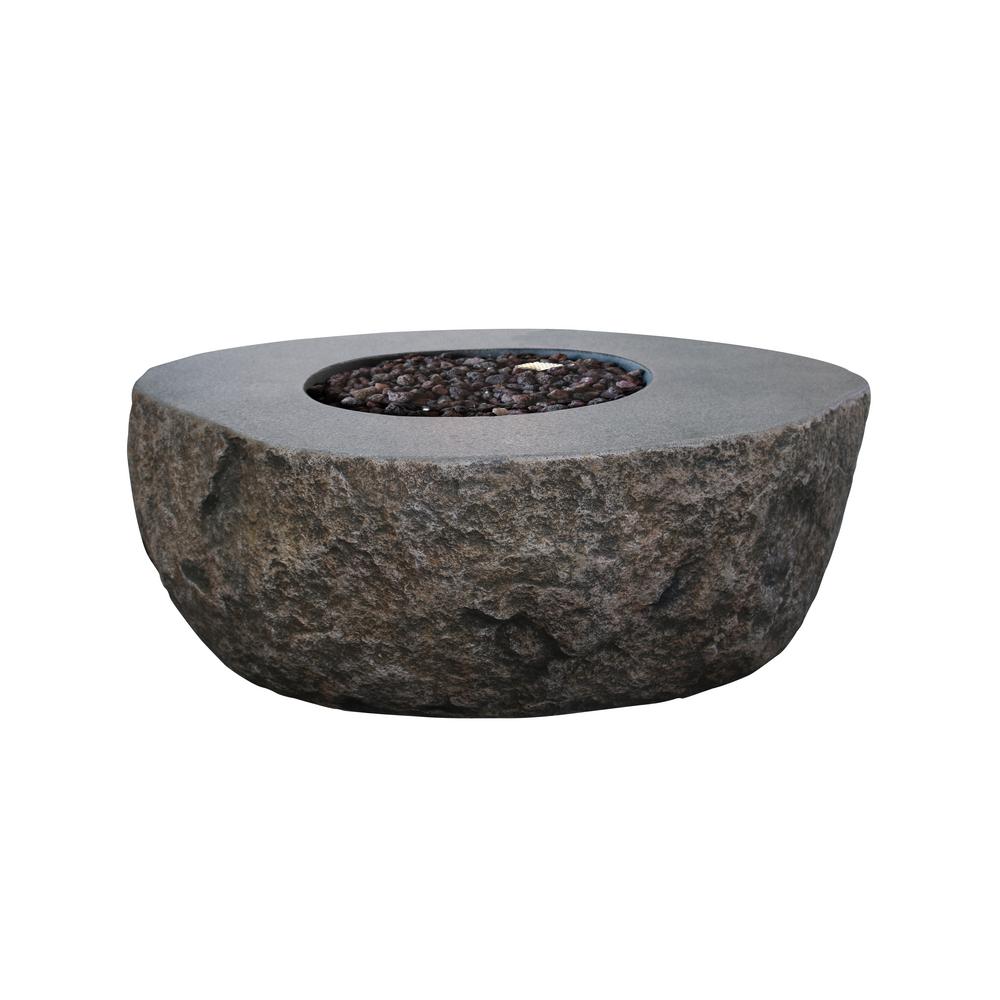 Elementi Boulder 43 In X 35 In X 16 In Irregular Oval Concrete