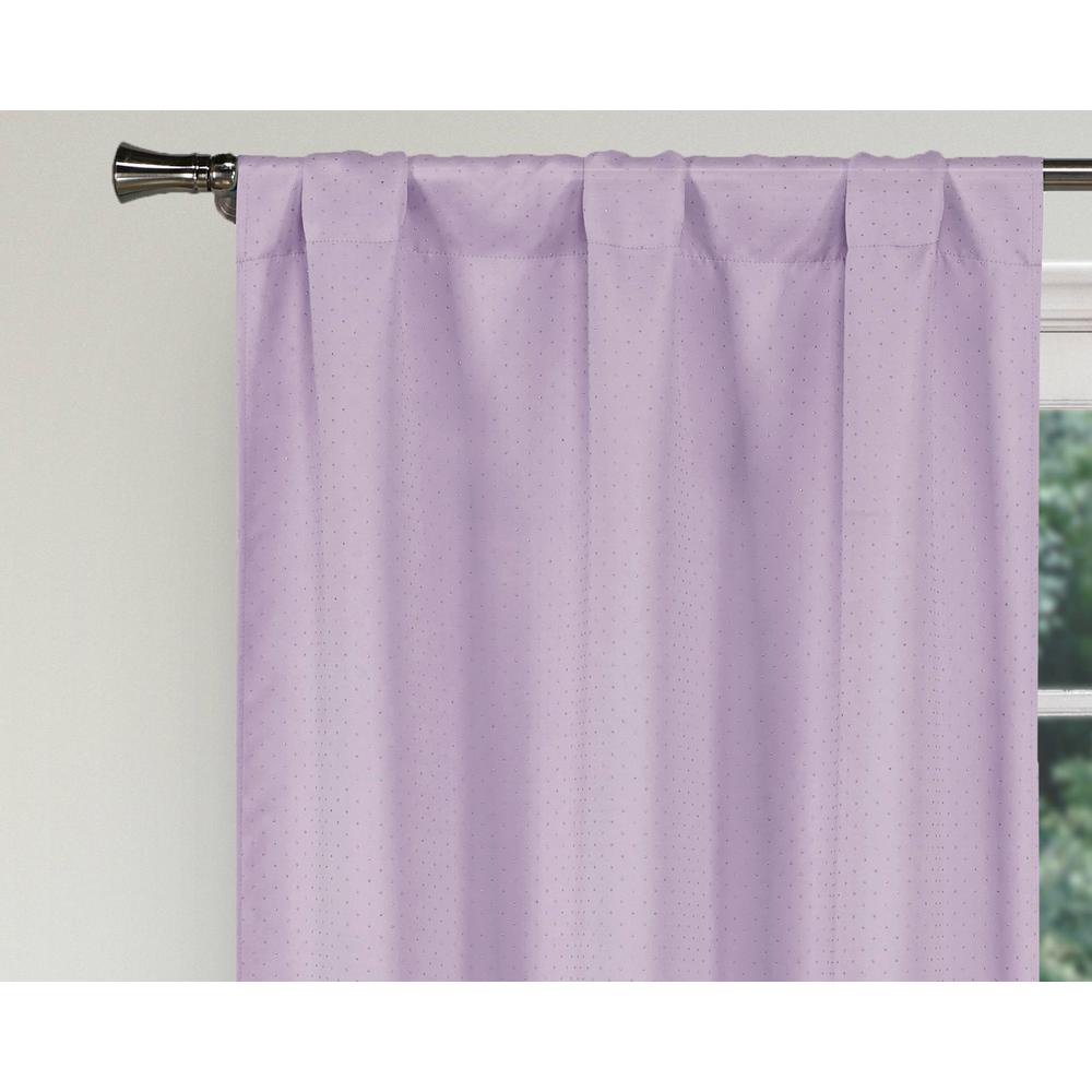 Lala Bash Solid Lavender Polyester Room Darkening Pole Top