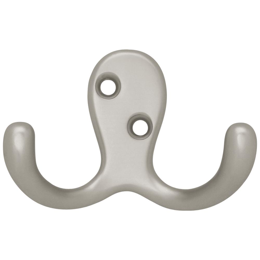 Liberty 113/16 in. Satin Nickel Double Wall Hook (20Pack)B12092QSN