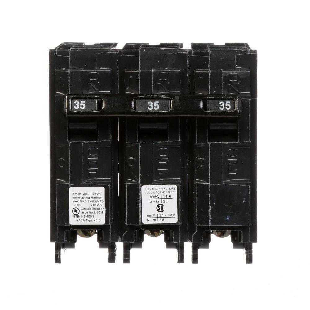 Siemens Q335 35-Amp 3 Pole 240-Volt 10-Kaic Circuit Breaker ...