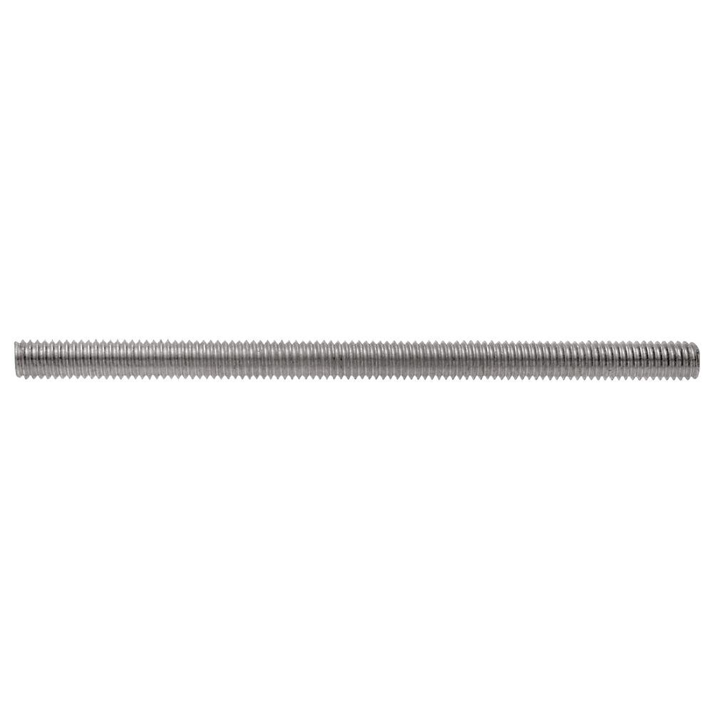 Everbilt 1/4 in. x 12 in. Stainless-Steel Threaded Rod-800777 ...