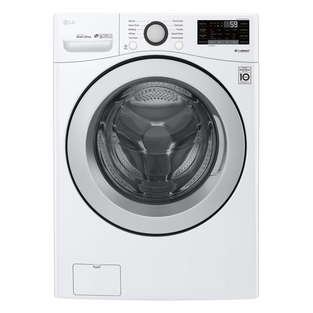 LG Electronics 4.5 cu.ft. Ultra Large Capacity Front Load Washer with Coldwash Technology and Wi-Fi Connectivity in White