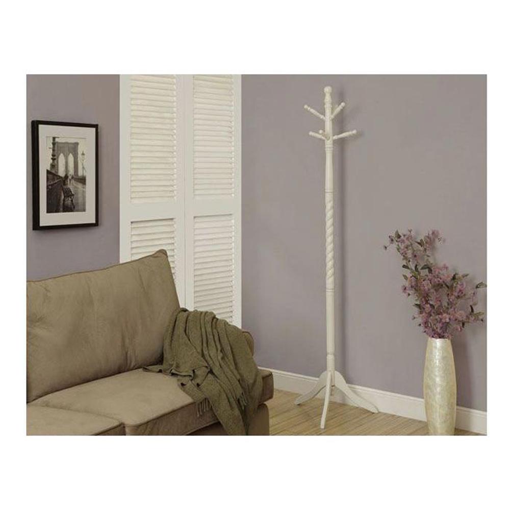 Monarch Specialties White 6Hook Coat RackI 3057 The Home Depot