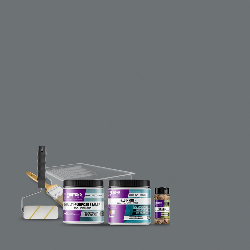 BEYOND PAINT Pewter All In One Multi Surface Countertop Kit BP60 The   Pewter Beyond Paint Countertop Paint Bp60 64 1000 