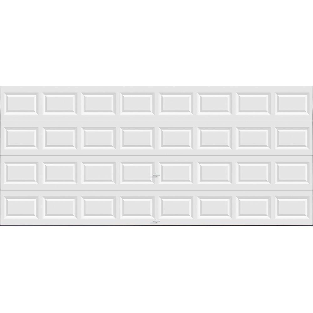 Clopay Classic Collection 16 Ft X 7 Ft Non Insulated Solid White Garage Door Hdb Sw Sol The Home Depot