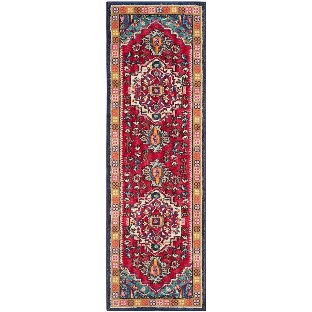 Safavieh Monaco Red Turquoise 2 Ft X 6 Runner Rug Mnc207c 26 Safavieh Monaco Red Turquoise 2 Ft X 6 Runner Rug