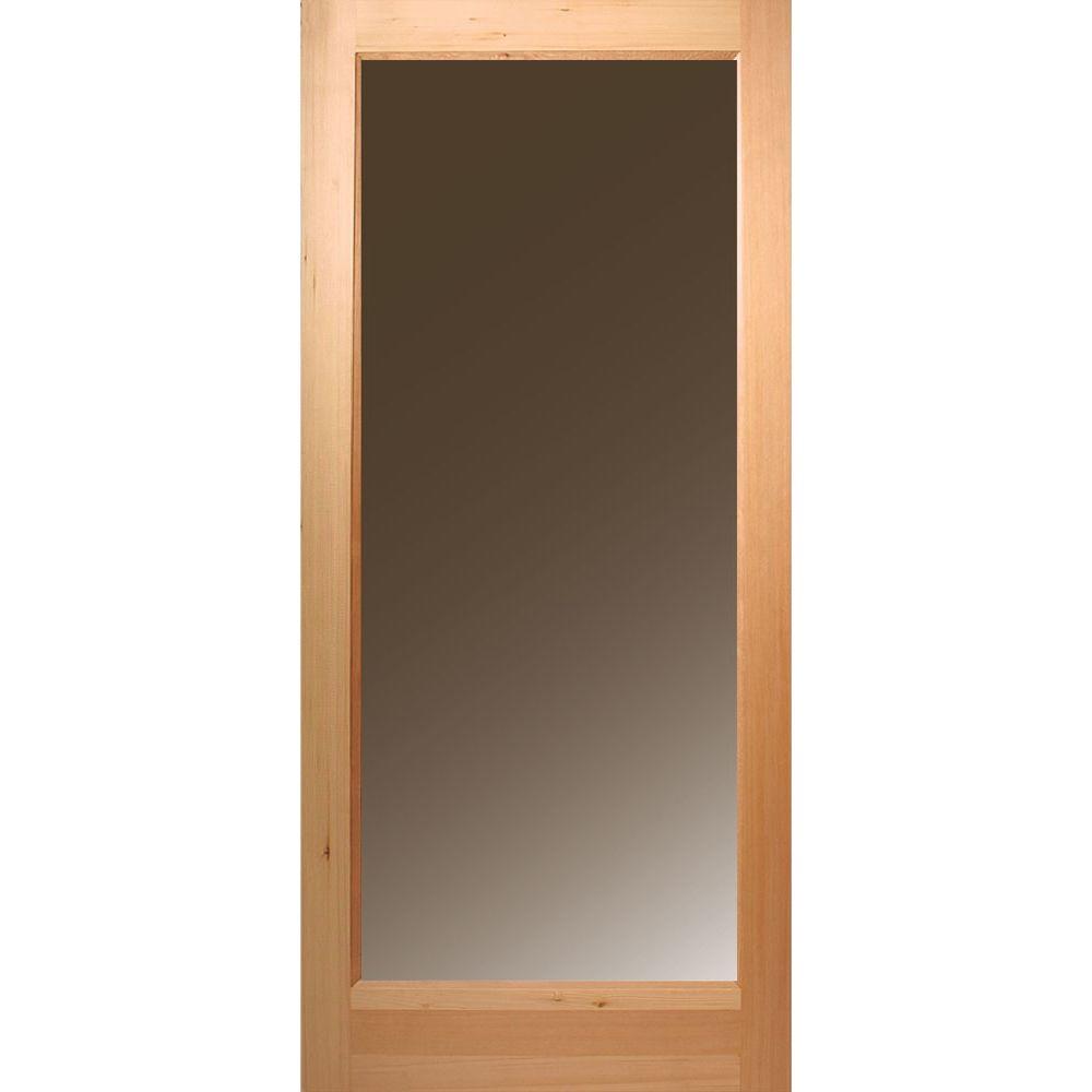 Masonite 36 in. x 80 in. Full Lite Unfinished Fir Front Door Slab87377