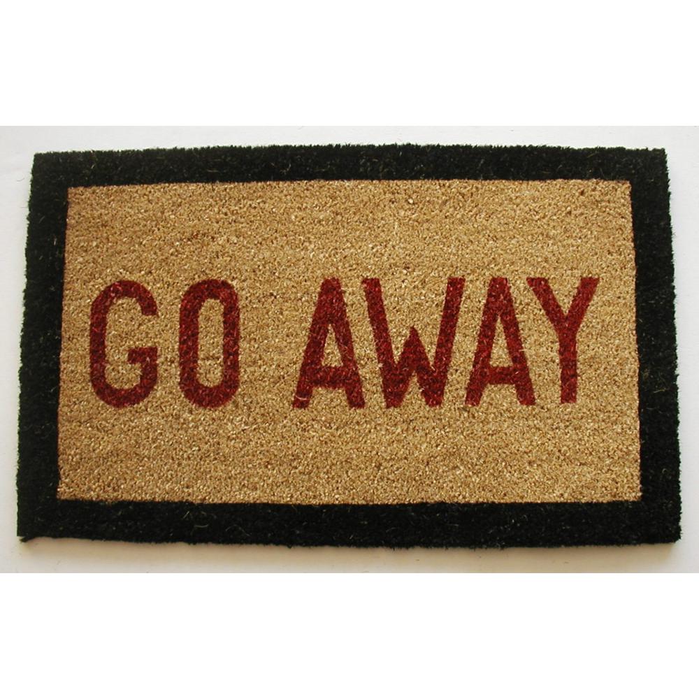 Go Away 18 In X 30 In Coir With Pvc Backing Door Mat G146 The