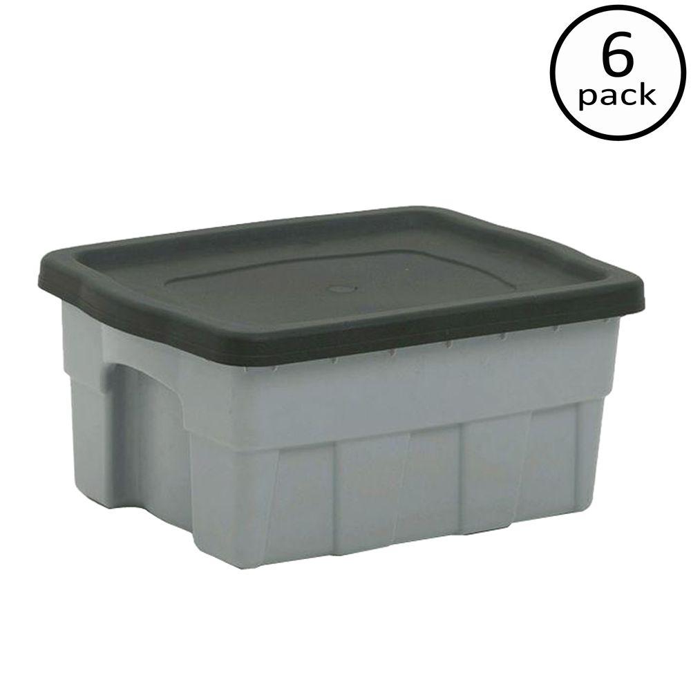Gray Storage Containers Organization The Home Depot 4 Gal