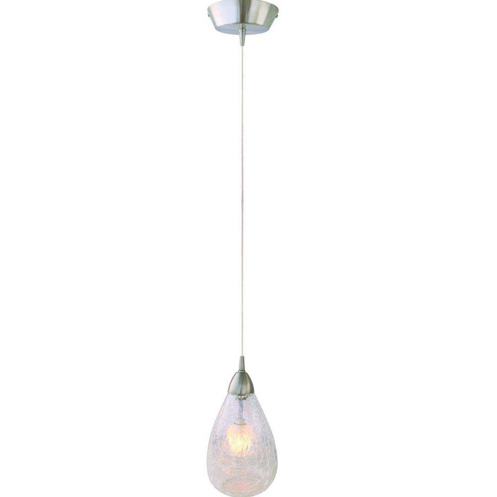 thumbnail image 2 of Hampton Bay Nelwyn 1-Light Vintage Brass Pendant – Clear Glass Globe, Dimmable, Hardwired, Indoor Use 2 of 3