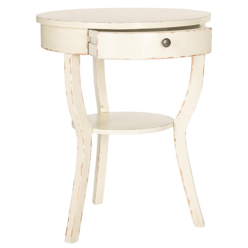 Safavieh Kendra Vintage Cream Storage End Table Amh6620d The