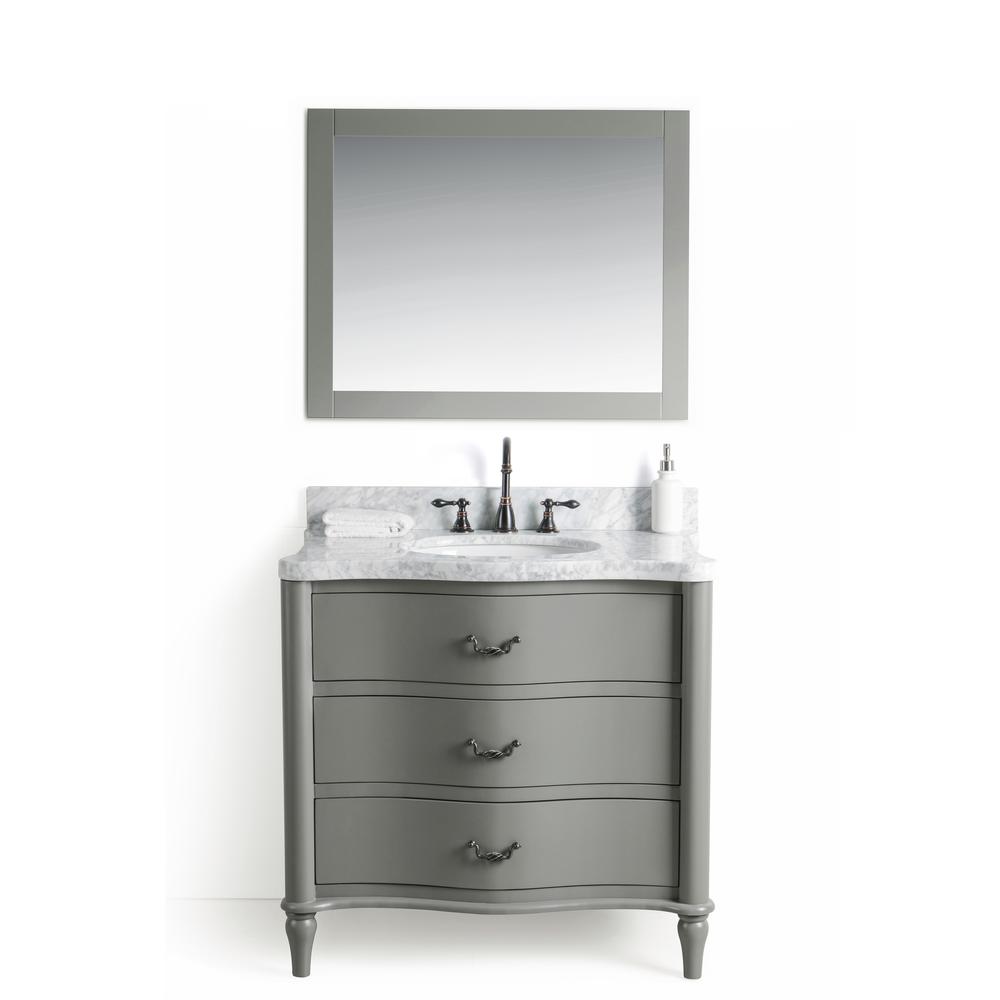 Legion Furniture 36 In W X 22 D Vanity Gray With Cararra Legion Furniture 36 In W X 22 D Vanity Gray With Cararra
