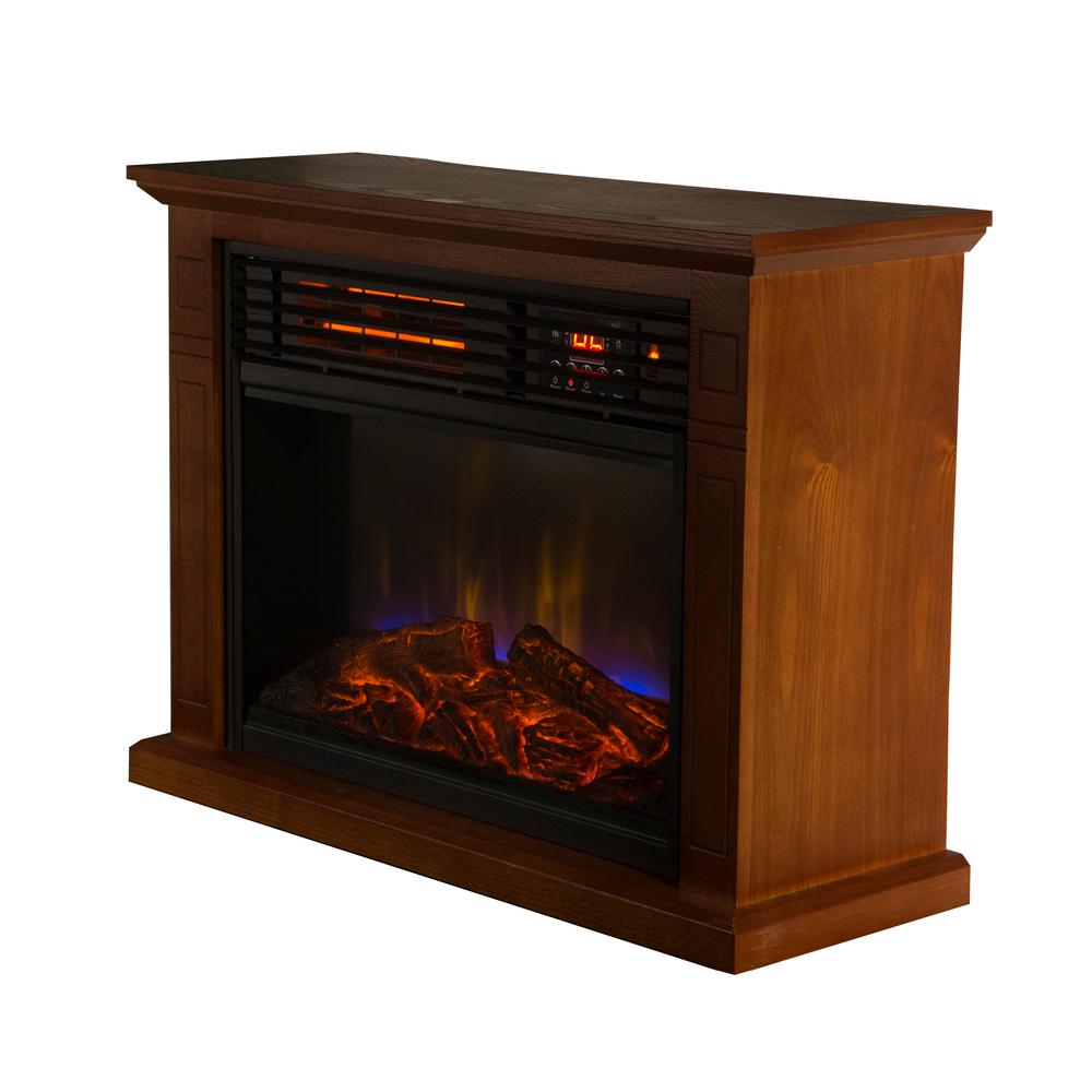 Comfort Glow 4600 Btu Mobile Quartz Electric Fireplace With Real