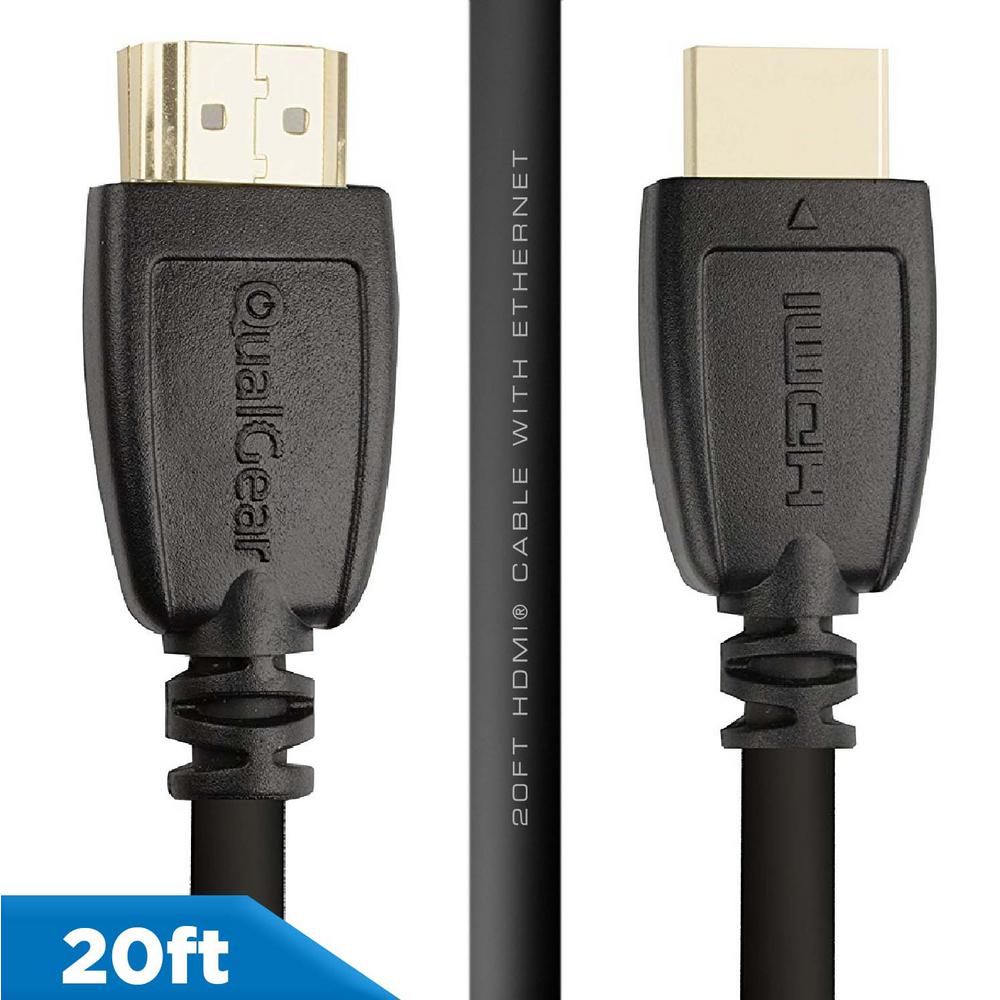 Qualgear High Speed Hdmi 20 Cable With Ethernet 20 Ft Qg Cbl Hd20 20ft The Home Depot 7020