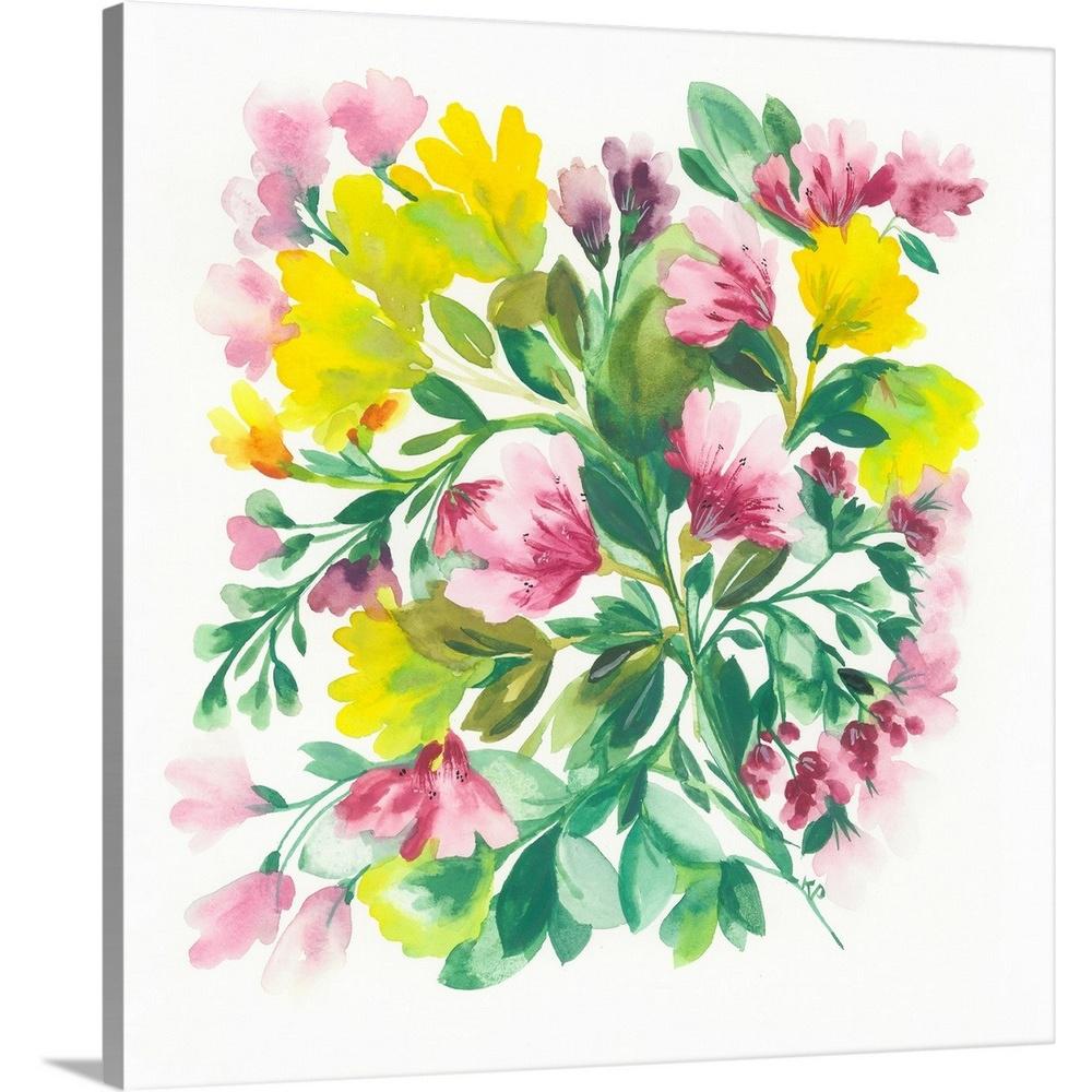 Two Lillies Floral Flower Canvas Wall Art Picture Print