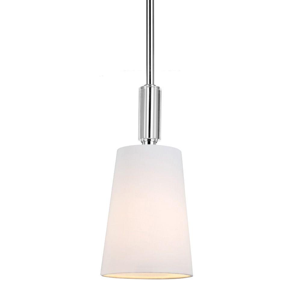 Feiss Lismore 1-Light Polished Nickel Mini Pendant-P1303PN - The Home Depot