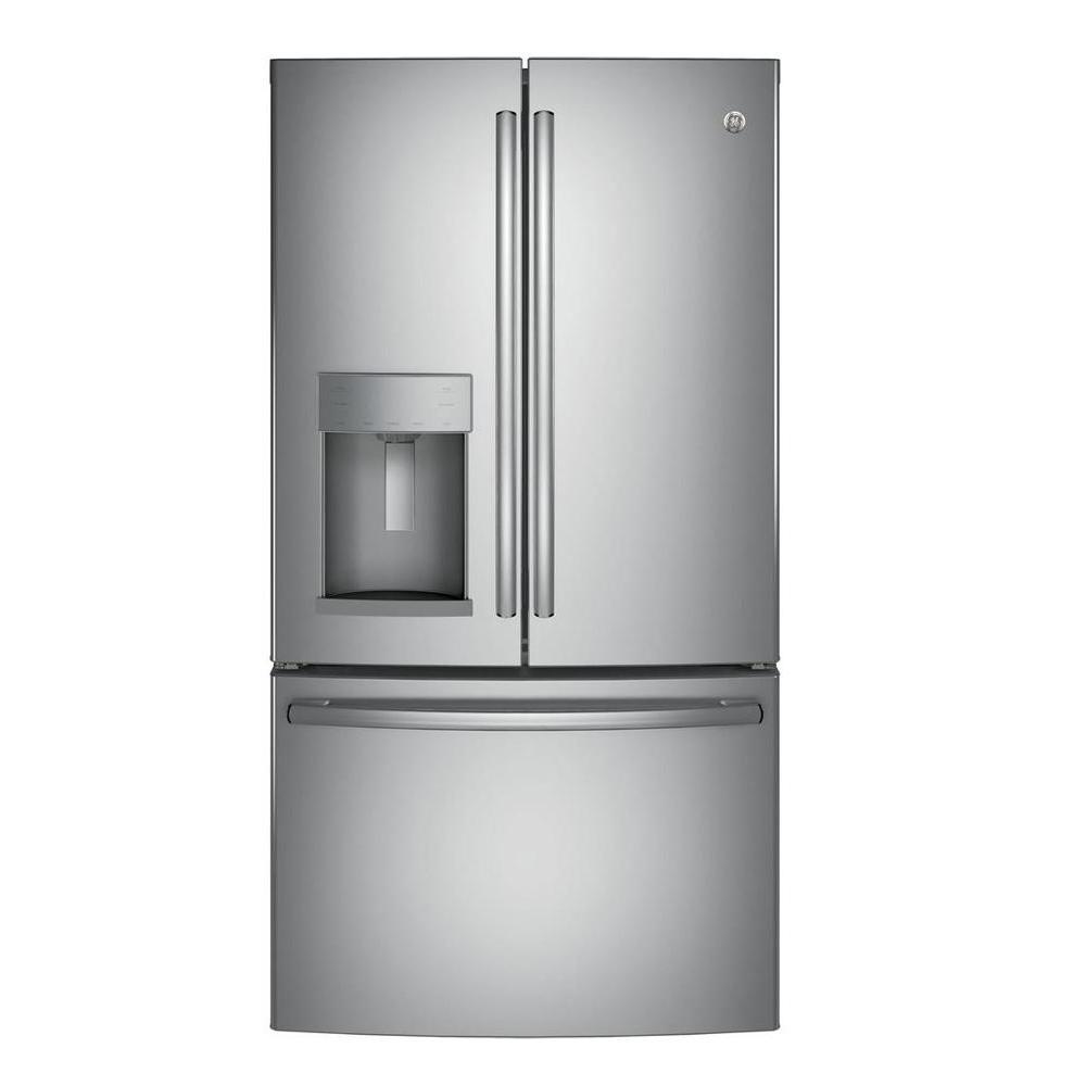 GE Profile 23.1 cu. ft. French Door Refrigerator in Stainless Steel