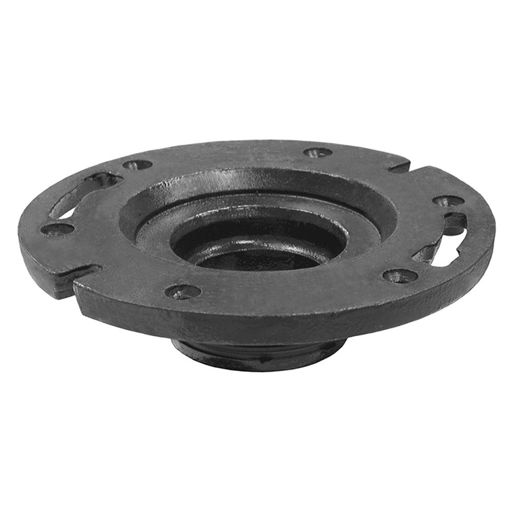 JONES STEPHENS 4 in. x 6 in. Cast Iron PushIn Water Closet (Toilet) Flange for 4 in. Cast Iron