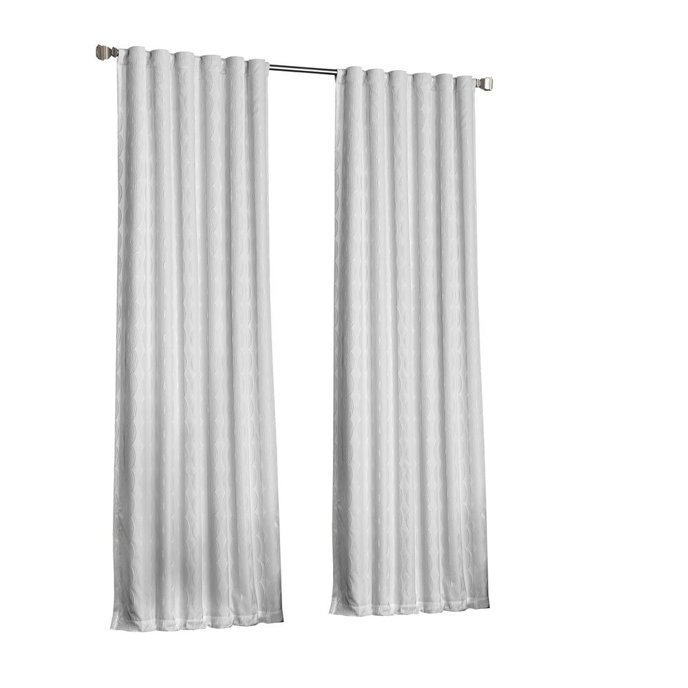 Eclipse Adalyn Blackout Window Curtain Panel In White 52 In W X