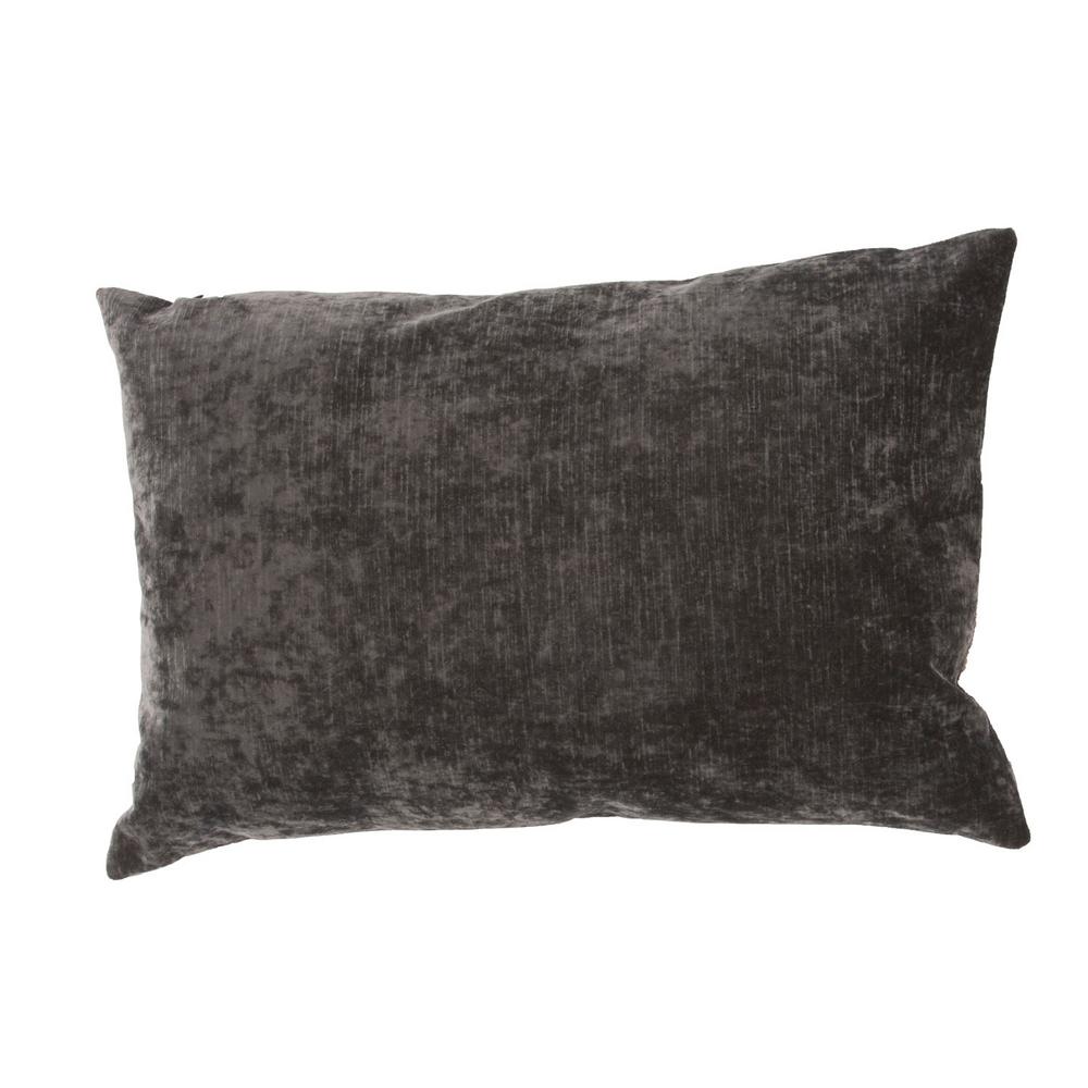 Jaipur Living Luxe Charcoal Gray Poly Decorative Pillow