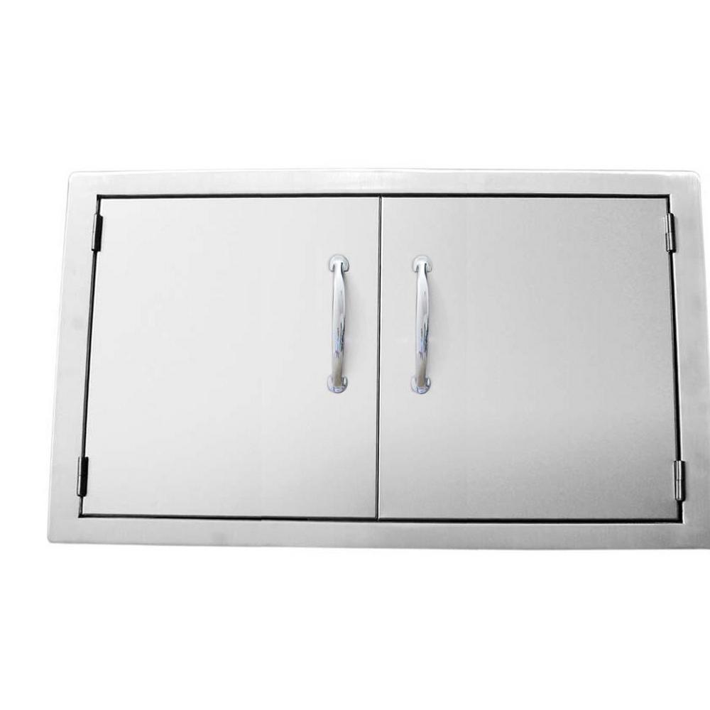 Outdoor Kitchen Doors Storage The Home Depot 304 Stainless Steel Double Access Door
