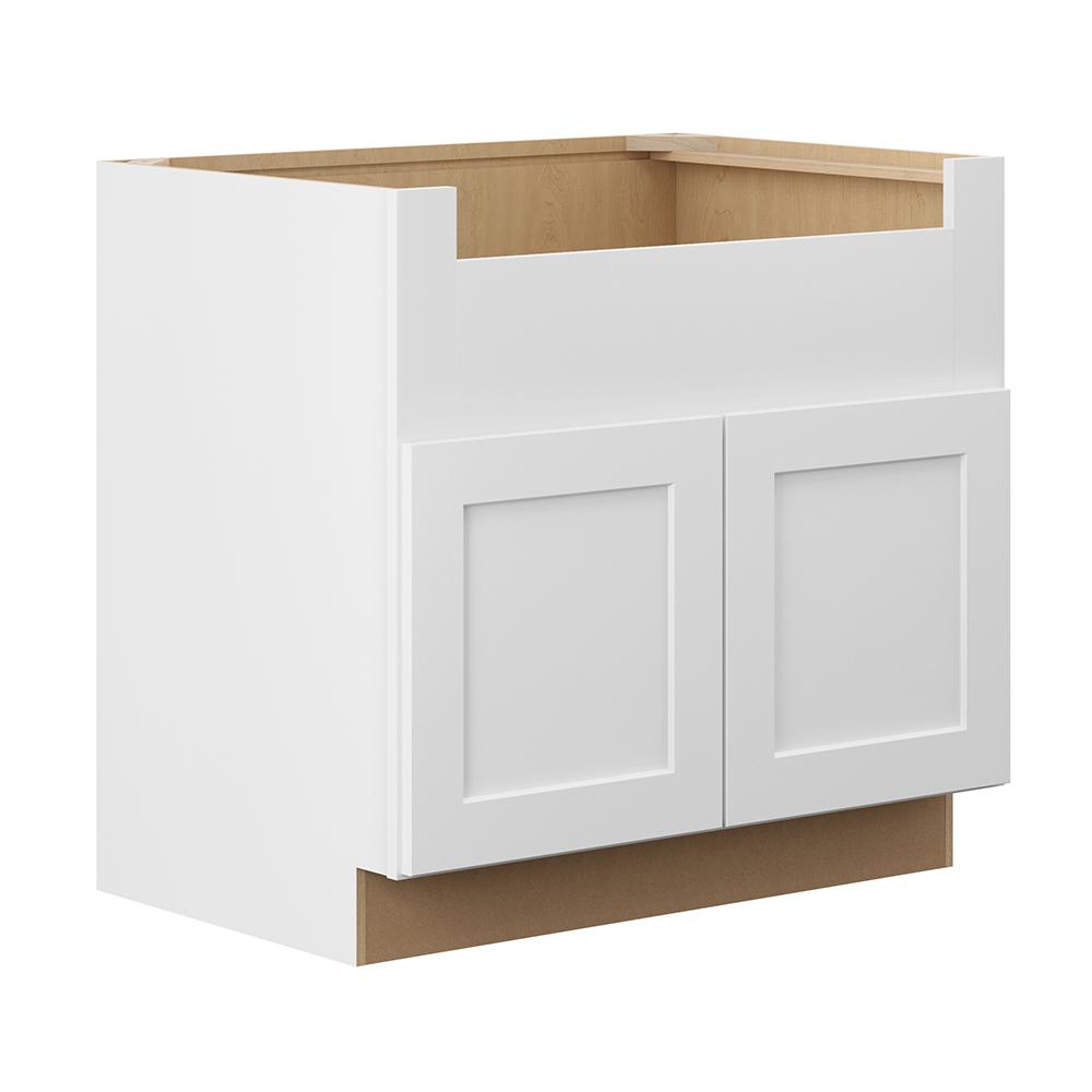 Hampton Bay Shaker Ready To Assemble 36 in. W x 34.5 in. H x 24 in. D x Plywood Sink Base