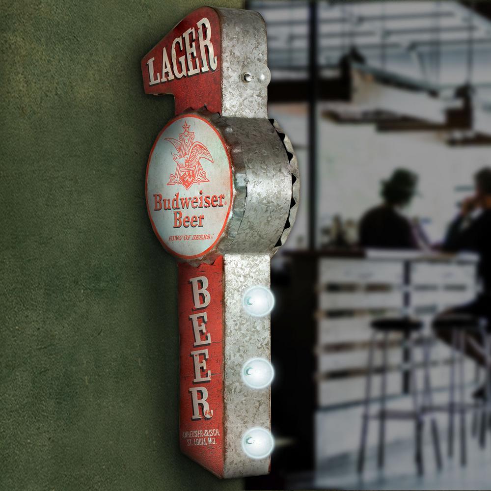 Huge 13.5/" Vintage Retro Metal Bottle Top Sign/'s American Wall Decor Distressed