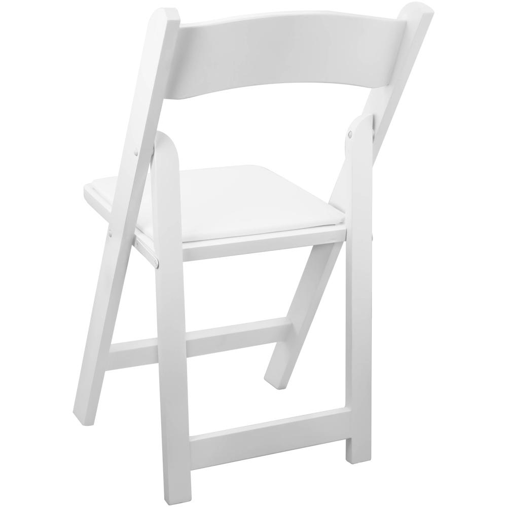 Advantage White Wood Folding Wedding Chair Wfc W The Home Depot