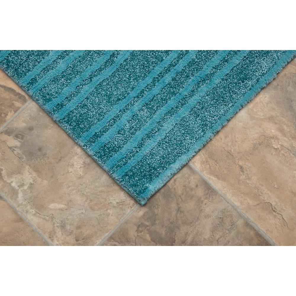 Garland Rug Grand Isle Blue Bird 21 In X 34 In Striped Nylon 2