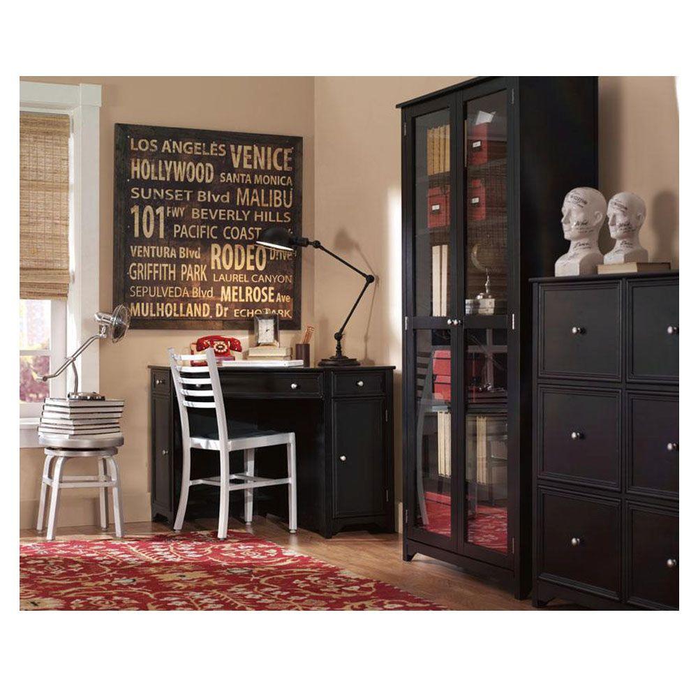 Home Decorators Collection Oxford Black Glass Door Bookcase Home Decorators Collection Oxford Black Glass Door Bookcase 6054850210 The Depot