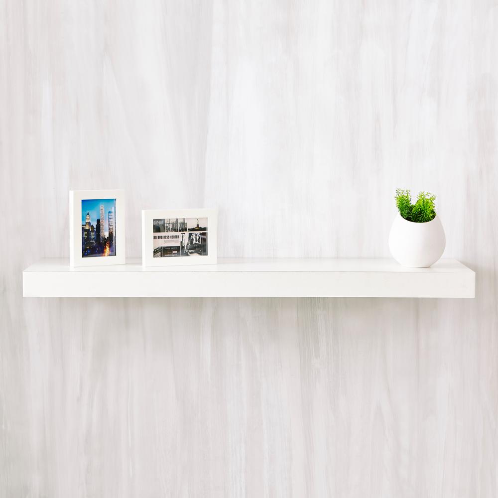 White Floating Decorative Shelving Accessories Positano