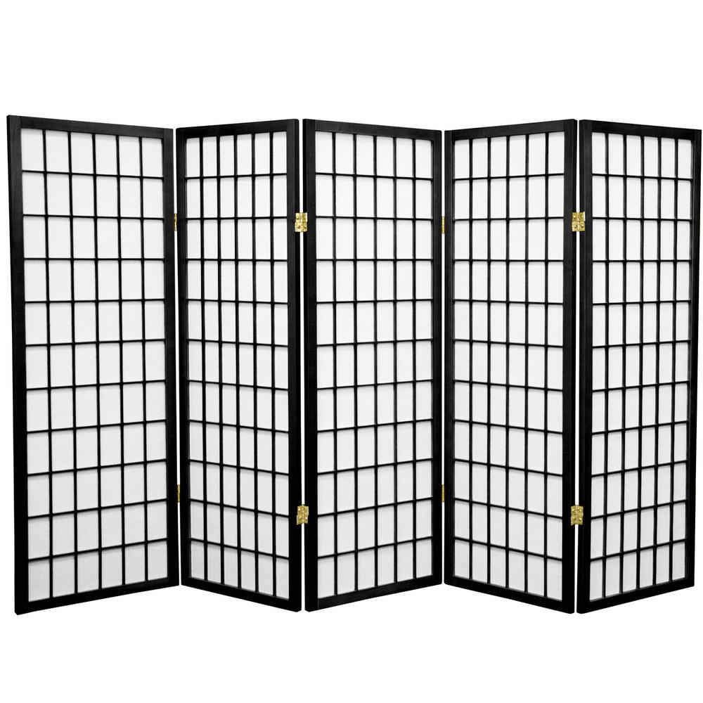 7 ft. Black 6Panel Room Divider84CBLSSBLK6P The Home Depot