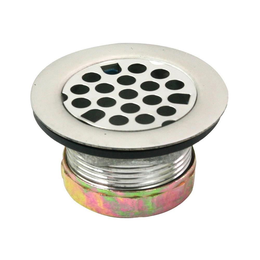 The Plumber S Choice 1 7 8 In 2 1 4 In Flat Stainless Steel Rv Mobile Shower Strainer Drain Assembly For Bar Sinks