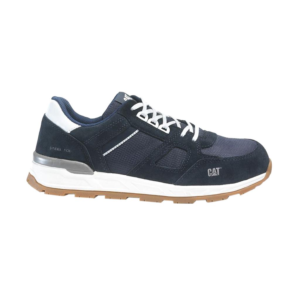 blue athletic shoes