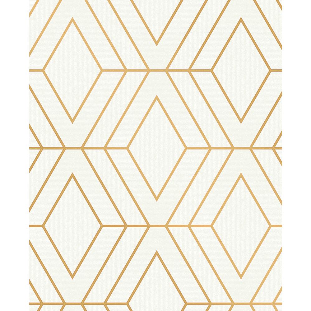 Advantage Adaline Off White Geometric Off White Wallpaper Sample 24 sam The Home Depot