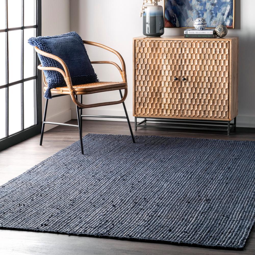 Nuloom Rigo Chunky Loop Jute Navy 6 Ft Square Rug Tajt03d S606 The Home Depot - 6 Ft Square Jute Rug Nuloom Rigo Chunky Loop Jute Navy 6 Ft Square Rug Tajt03d S606 The Home Depot - 6 Ft Square Jute Rug