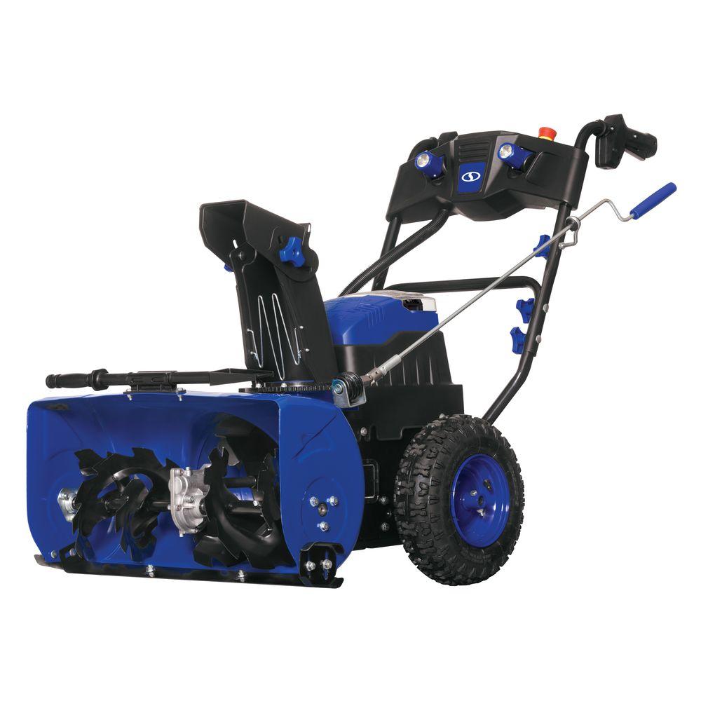 Snow Joe 18 In 40 Volt Lithium Ion Hybrid Cordless Electric Cordless Electric Self Propelled Dual Stage Snow Er With