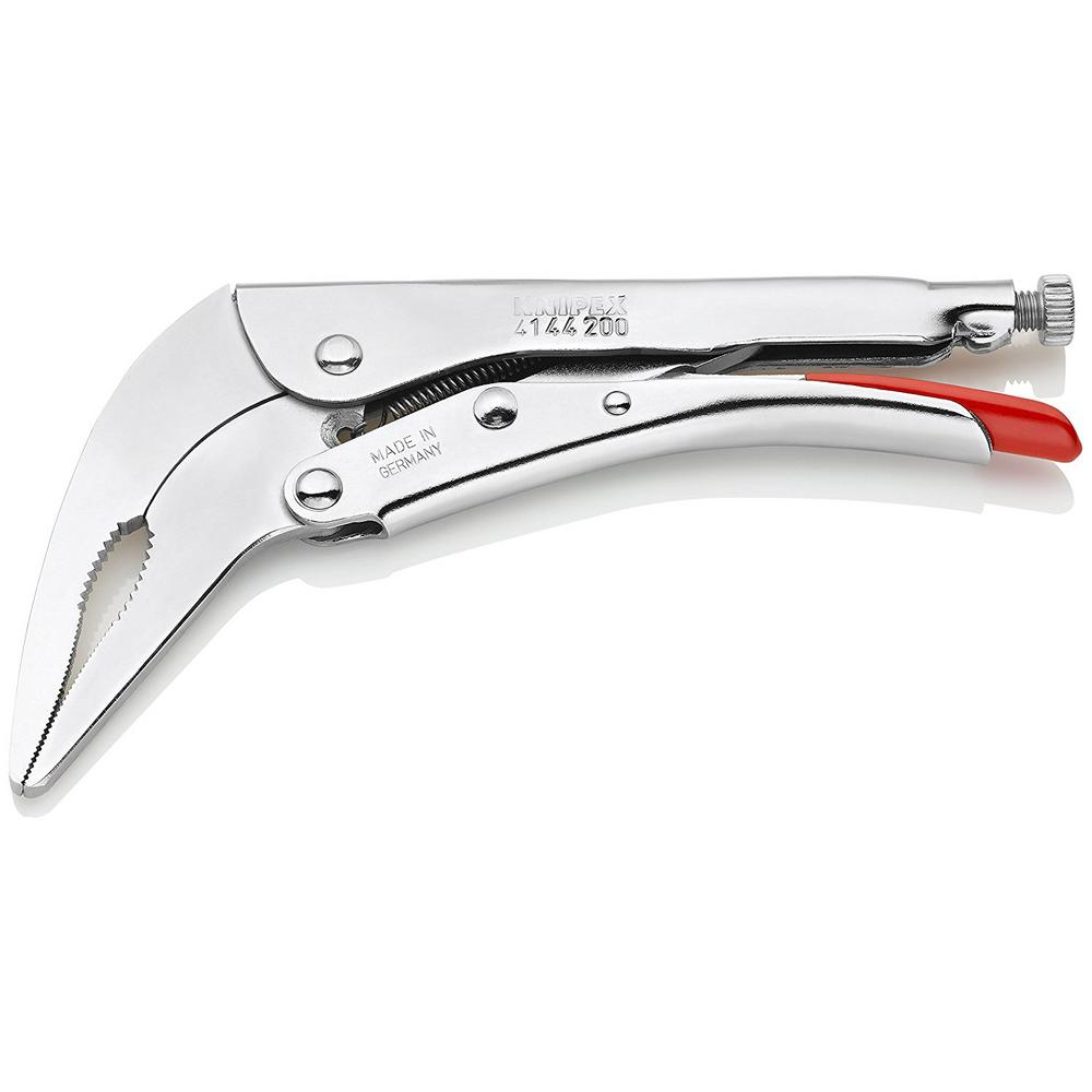 KNIPEX 10 in. Angled Long Nose Locking Pliers41 44 200 The Home Depot