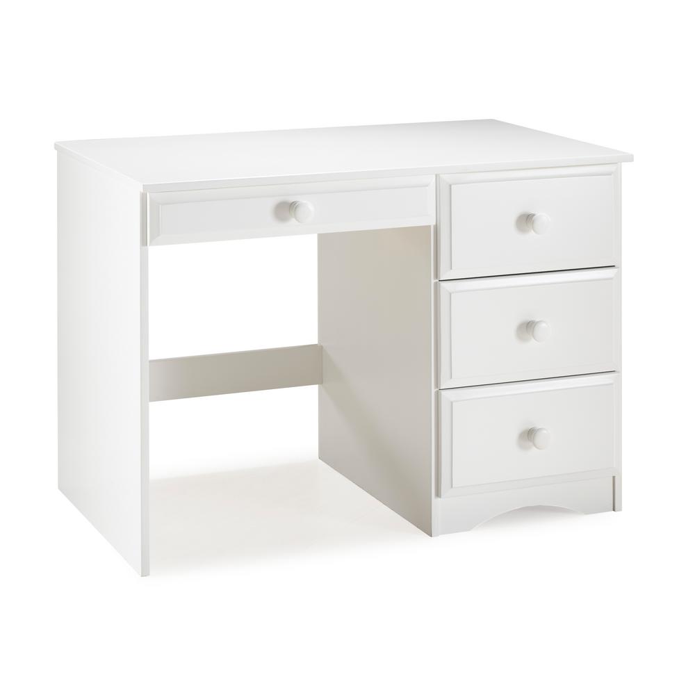 Camaflexi Essentials White 4-Drawer Writing Desk 41123 - The Home Depot
