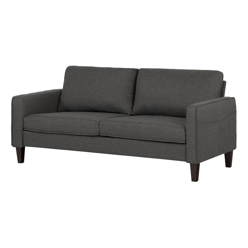 South S Live It Cozy 2 5 Seat Charcoal Gray Sofa 100298