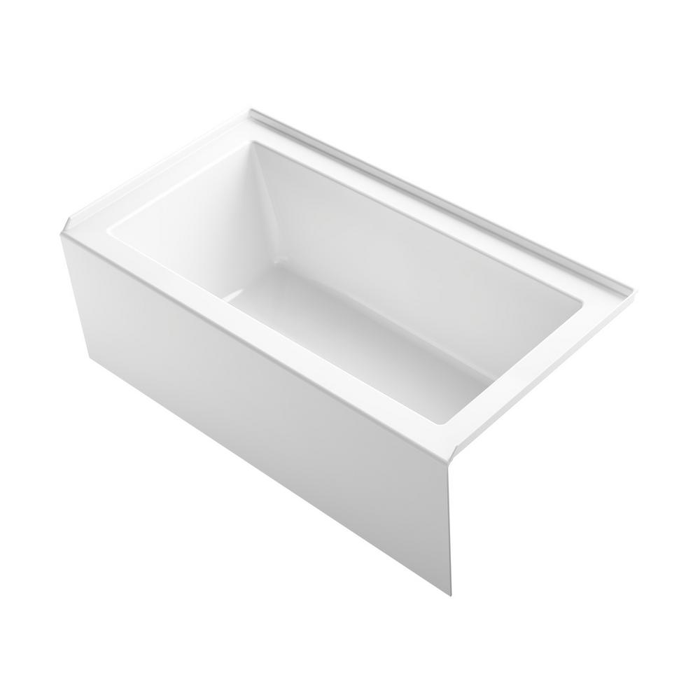 Bone American Standard 2390.202.021 Princeton Recess 5-Feet by 30-Inch Left-Hand Drain Bath Tub