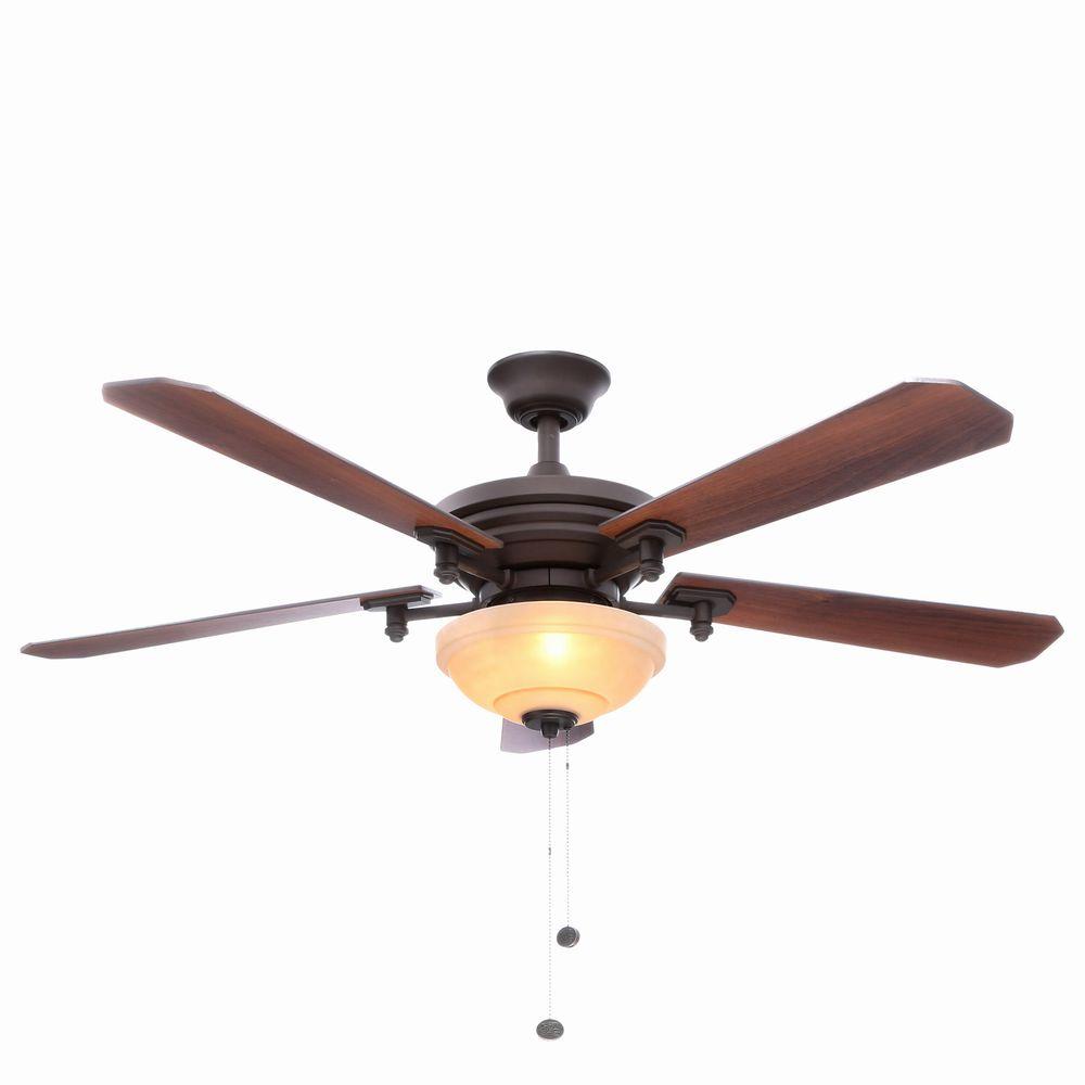 Hampton Bay Baxter Ii 52 In Indoor Oil-rubbed Bronze Ceiling Fan With Light Kit-al772-orb