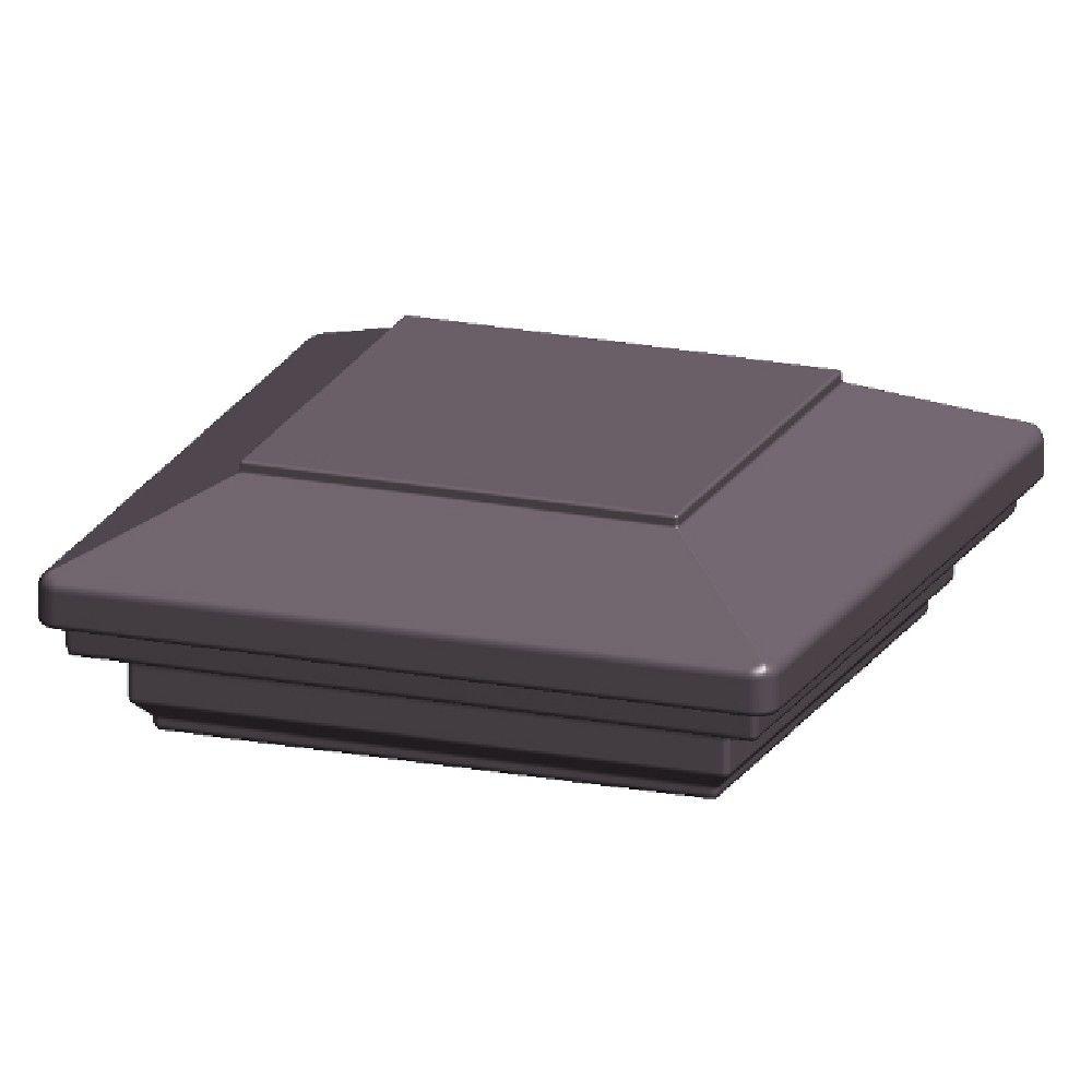 Pegatha 3.5 in. x 3.5 in. Aluminum Charcoal Flat Top Post Cap88001708