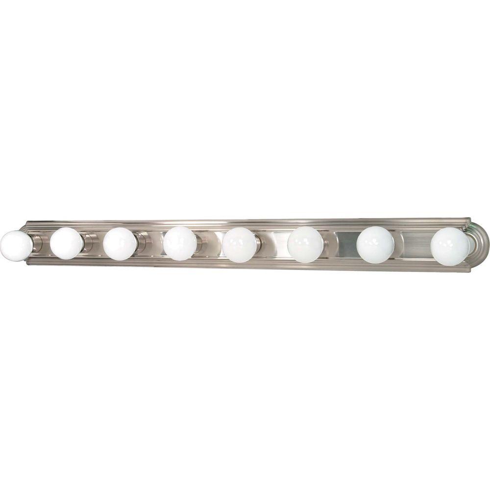 Glomar Elektra 8 Light Brushed Nickel Bath Vanity Light Hd 303