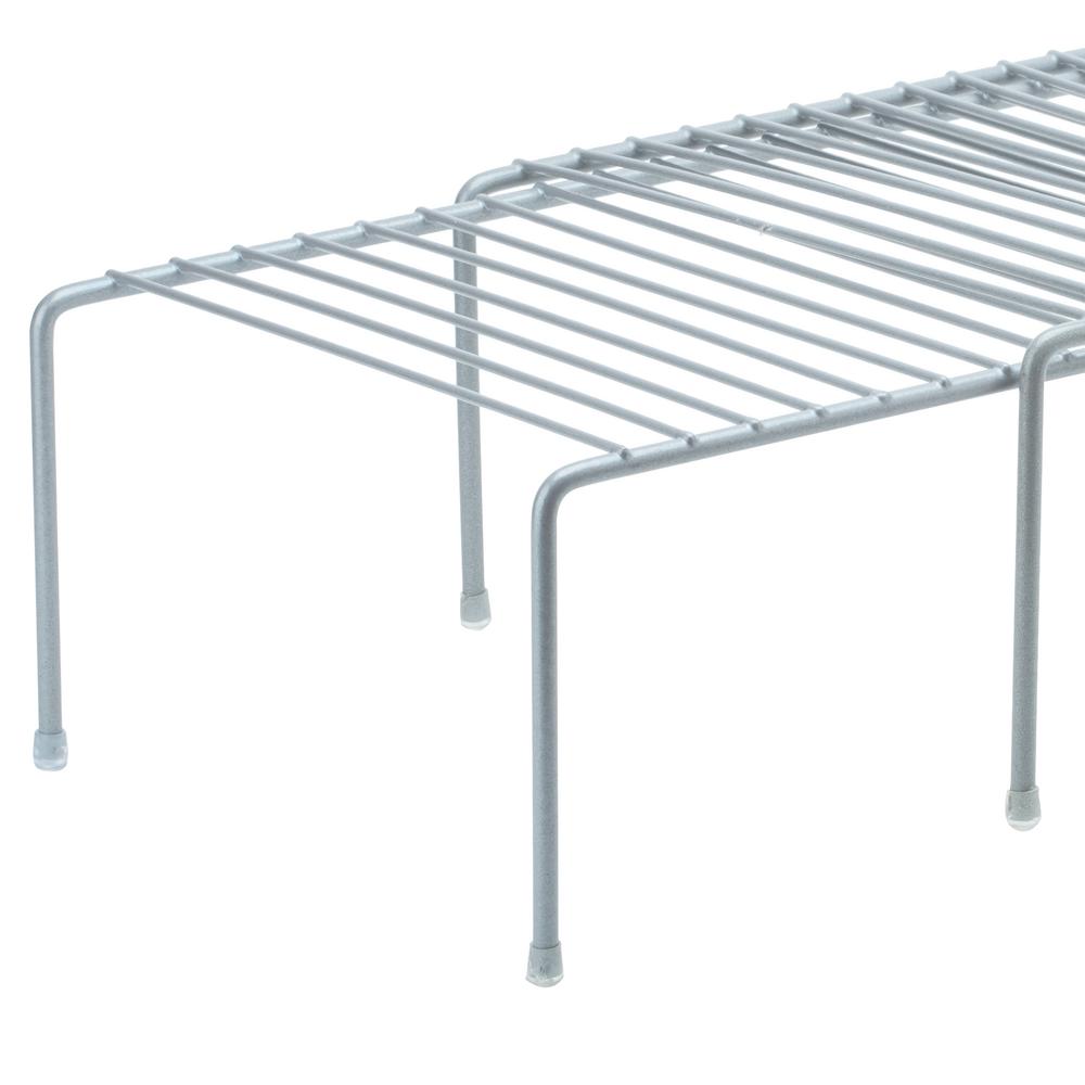 Kitchen Details Expandable Grey Cabinet Shelf Organizer 24126 Grey The Home Depot