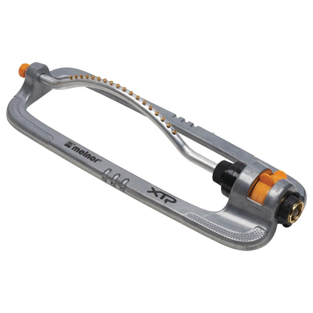 Melnor Premium Metal Oscillating Sprinkler 234 995 The Home Depot Melnor Premium Metal Oscillating Sprinkler