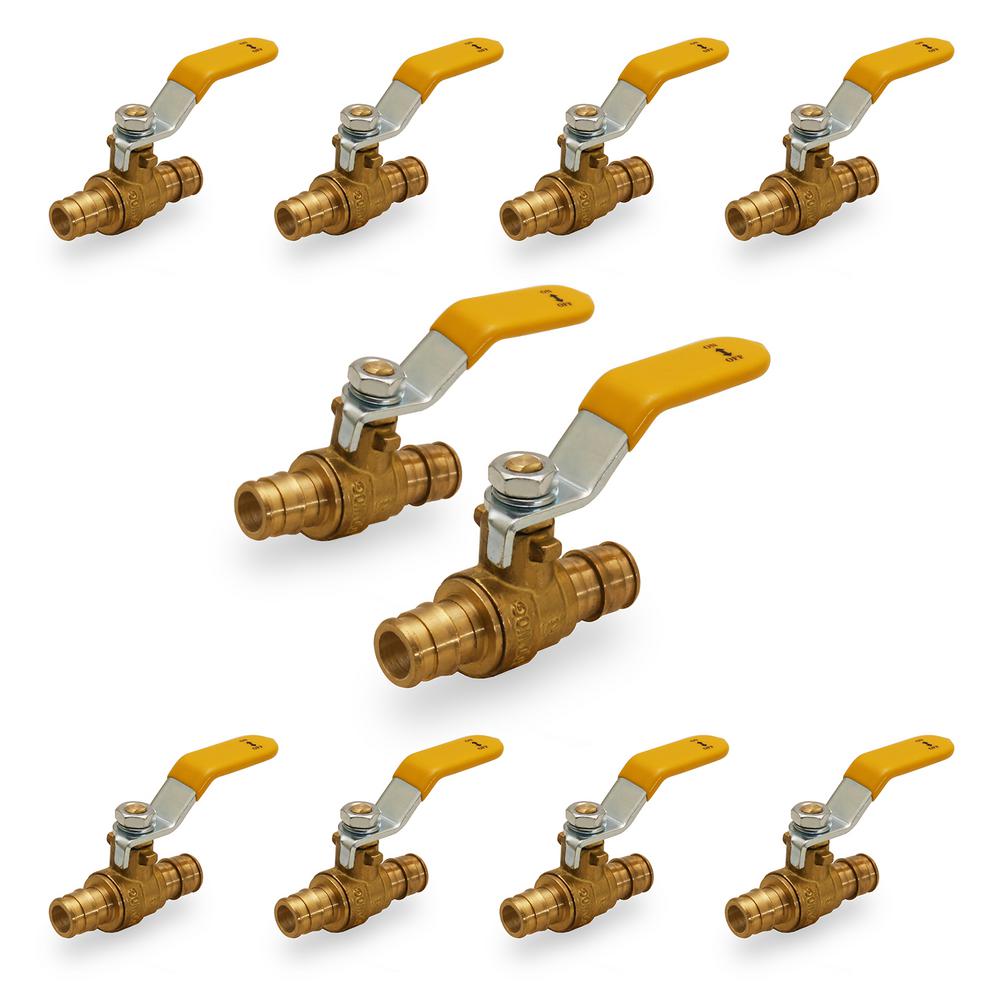 The Plumbers Choice Heavy Duty Brass Full Port Pex Ball Valve With Drain With 12 In 8814