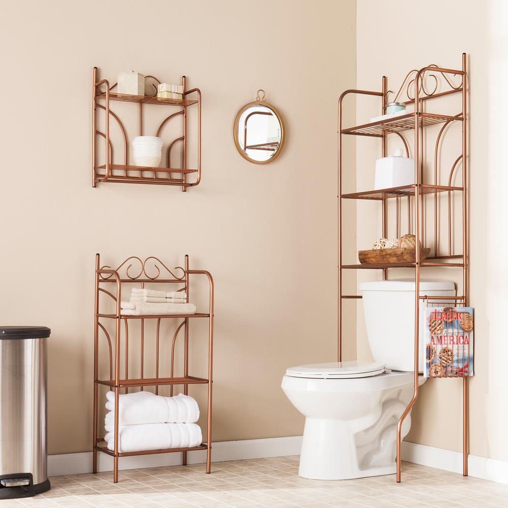 southern enterprises 23 in. bronze scroll 3-piece bath set