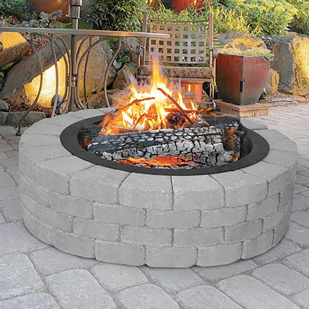 Blue Sky Outdoor Living Heavy Duty 28 In X 10 In Round Steel Wood Fire Pit Ring With 2 7 Mm Steel Fr28 The Home Depot