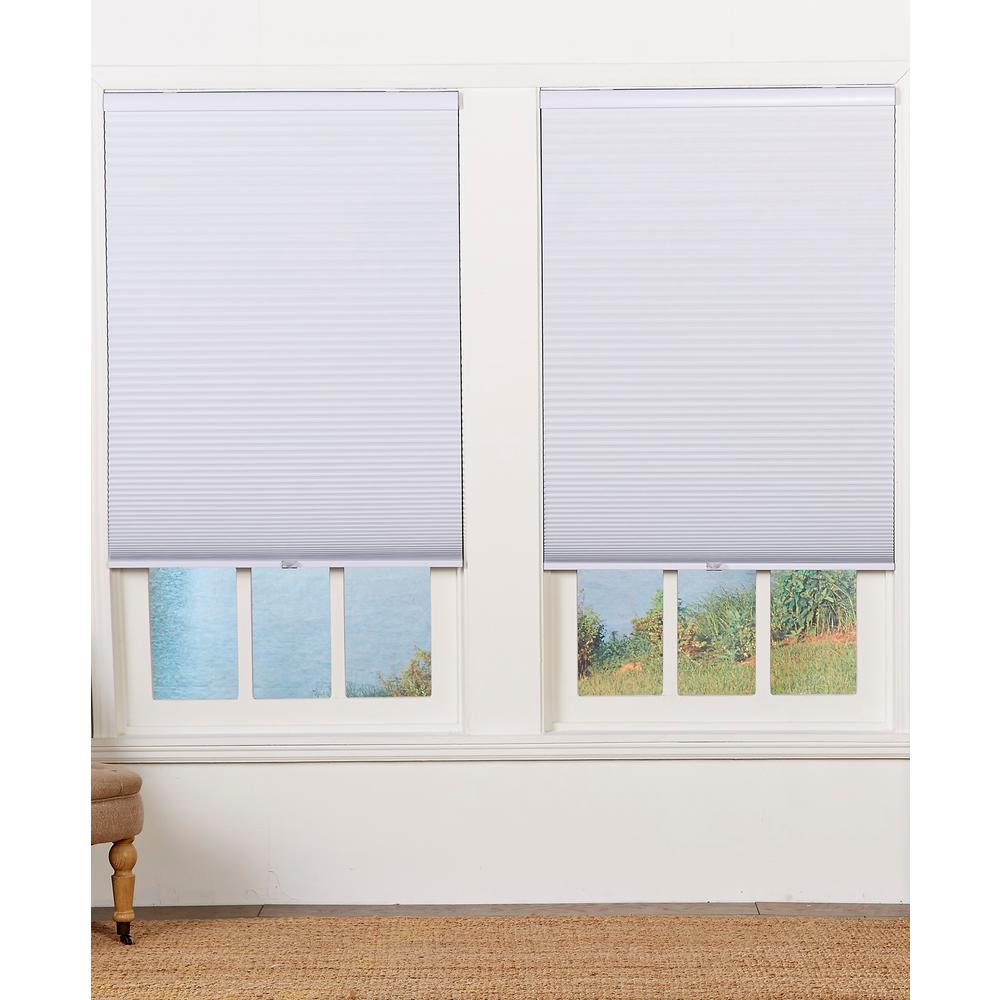 Perfect Lift Window Treatment CuttoWidth White Cordless Blackout Cellular Shade 33.5 in. W x